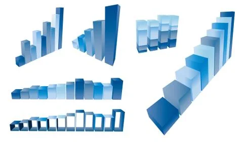 3d bar chart Stock Illustration