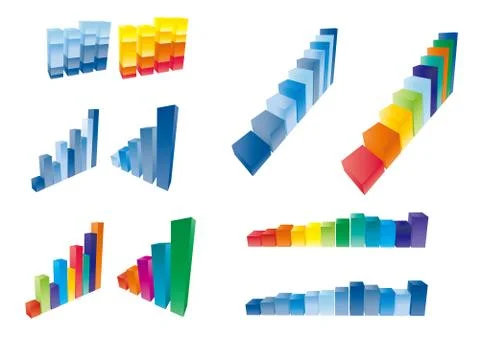 3d bar chart Stock Illustration
