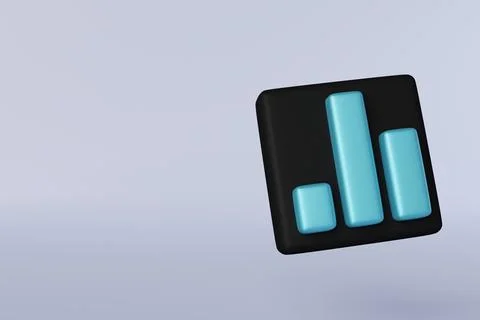 3d bar graph icon illustration Stock Illustration