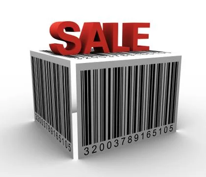 3d barcode box Stock Illustration