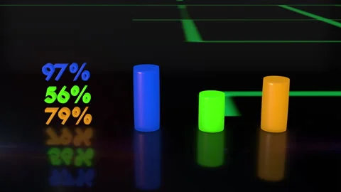3d bars infografics Stock Footage 258211551