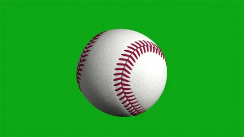 3d baseball ball icon on  screen chroma key background Stock Footage 204987831