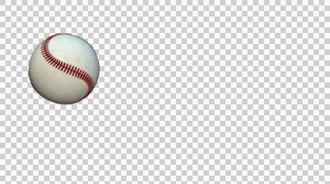 3D BASEBALL BALL transition 4K UHD. TRANSPARENT ALPHA CHANNEL Stock Footage 47869249