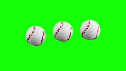 3D Baseball Balls Loading Loop Animation, Green Screen, Black and White Bg Video stock 337730468