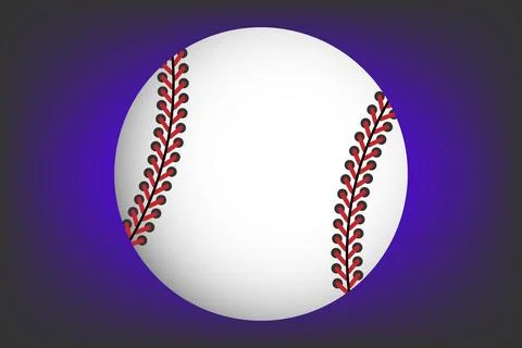 3D Baseball with Red Stitching Isolated Realistic White Sports Ball Illustration Stock Illustration