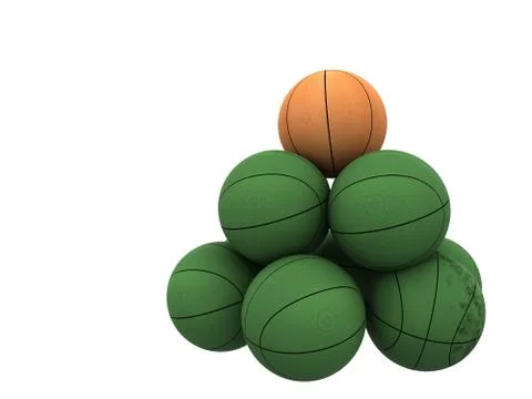 3d basket balls Stock Illustration
