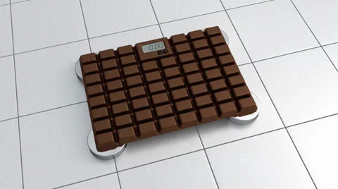 3D Bathroom Scale - Chocolate Video stock 25290087