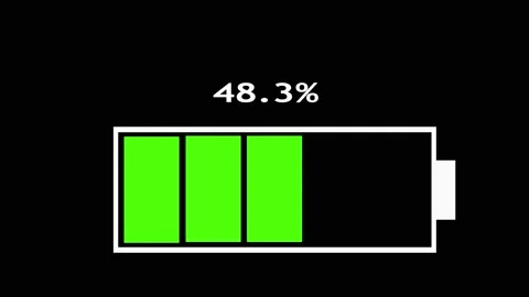 3D. Battery charge indicator icons. Phone battery level, color collection Stock Footage 223563808