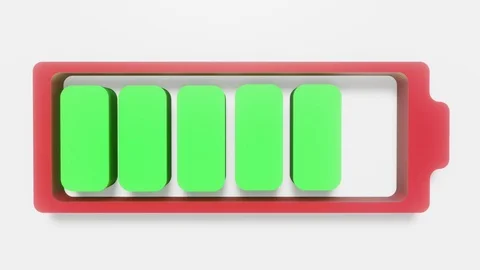 3D battery is completely discharged Stock Footage 111459673