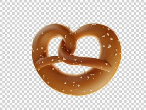 3d Bavarian Pretzel icon Stock Illustration