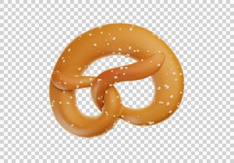 3d Bavarian Pretzel icon Stock Illustration
