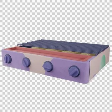 3D BBQ Grill Isolated Object Stock Illustration