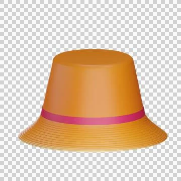 3d Beach hat object with transparent background Stock Illustration