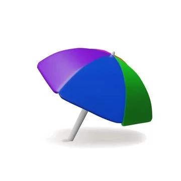 3d beach umbrella 2 Stockillustratie