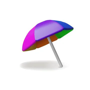 3d beach umbrella 3 Stock Illustration