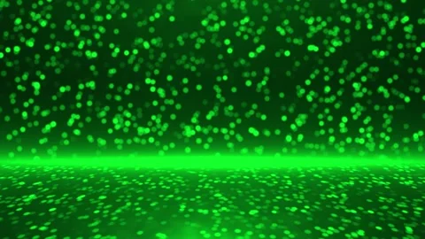 3d Beautiful Green glitter particles over black background Stock-Footage 295936617