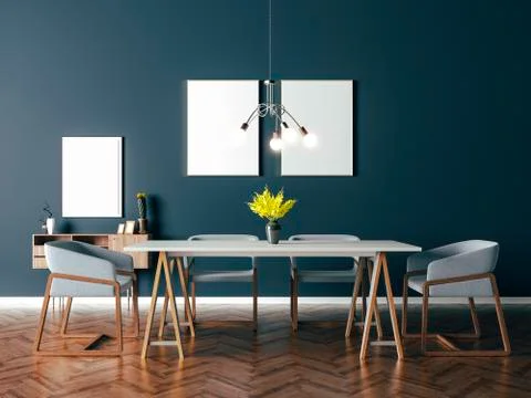 3d beautiful interior render Illustrazione stock