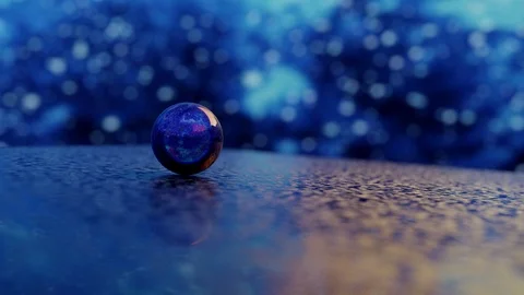 3d beautiful shiny ball rolling Video stock 121901317