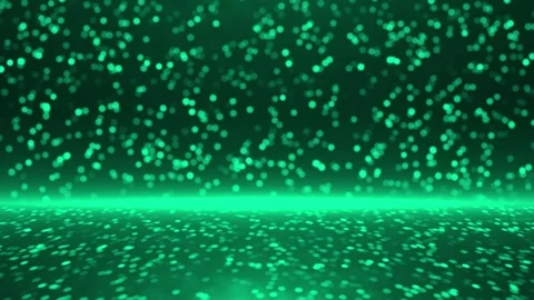 3d Beautiful Turquoise glitter particles over black background Stock Footage 295936614