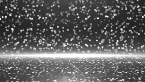 3d Beautiful White glitter particles over black background Stock Footage 295937075
