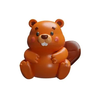 3d beaver Stock Illustration