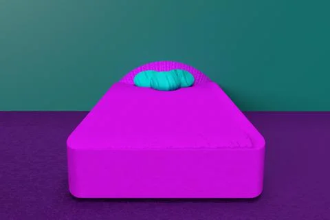 3d Bed Illustrazione stock