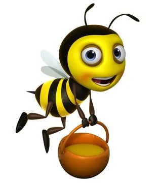 3d bee Stock-Illustration