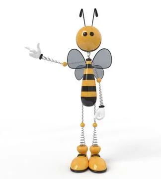 3d bee. Stock Illustration