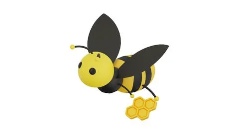 3D bee Ilustración de archivo
