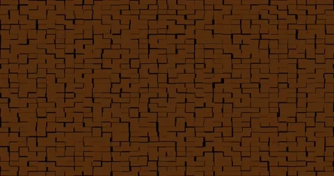 3d beige, brown abstract background. orange squares, metaverse. animation Stock Footage 187779381