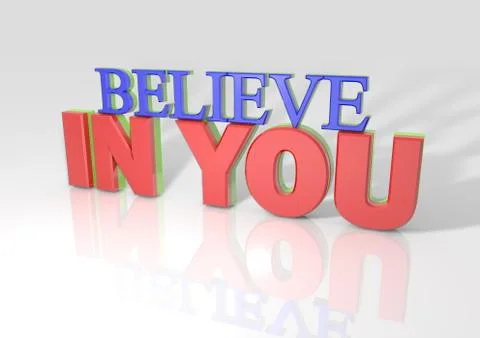 3d believe in you Stock Illustration