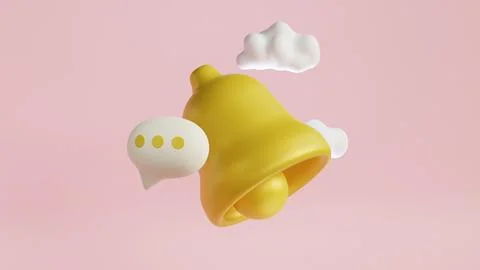 3d bell with for decoration design. Internet technology. Business marketing.. Stock Illustration