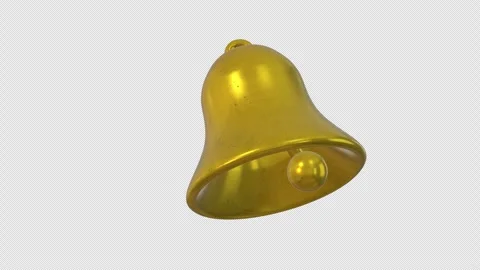 3D Bell Icon Rotating on a Transparent Background. Seamless Loop. Bell Icon. 4K Stock Footage 283291438
