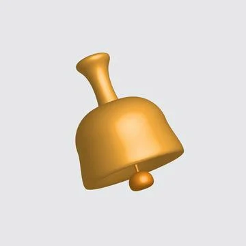 3d bell icon set isolated on white background. Stock Illustration