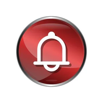 3D Bell or Notification Icon Vecktor Stock Illustration