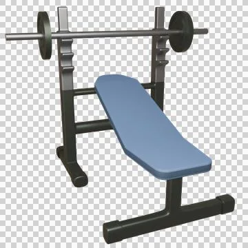 3d Bench Press isolated object Stock Illustration