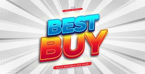 3d best buy  text effect Stock Illustration