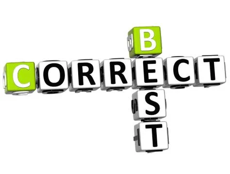 3d best correct crossword 스톡 일러스트