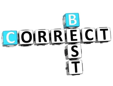 3d best correct crossword 스톡 일러스트