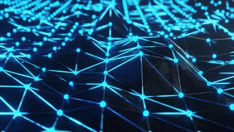 3d bg data flow concept, sci-fi background digital space. Stock Illustration
