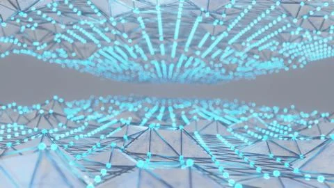 3d bg data flow concept, sci-fi background digital space. Stock Illustration