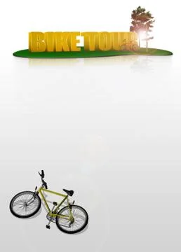 3D Bicycle background Stock Illustration