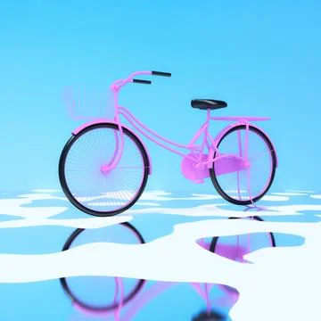3d bicycle. Stock Illustration