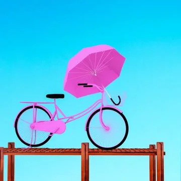 3d bicycle. Stock Illustration