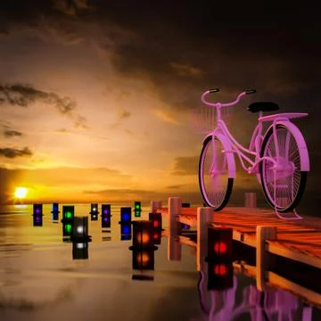 3d bicycle. Stock Illustration