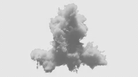 3D big cloud with alpha channel and looping animation 스톡 동영상 276428132