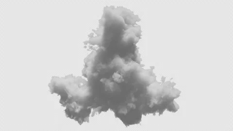3D big cloud with alpha channel and looping animation Stock Footage 276428500