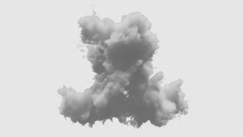 3D big cloud with alpha channel and looping animation Stock Footage 277949644