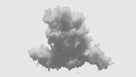 3D big cloud with alpha channel and looping animation Stock Footage 277949877