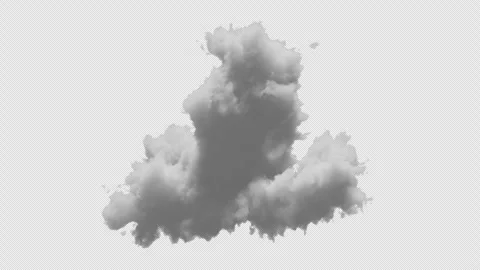 3D big cloud with alpha channel and looping animation Stock Footage 282525499